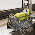 Multi use drill free sink organizer