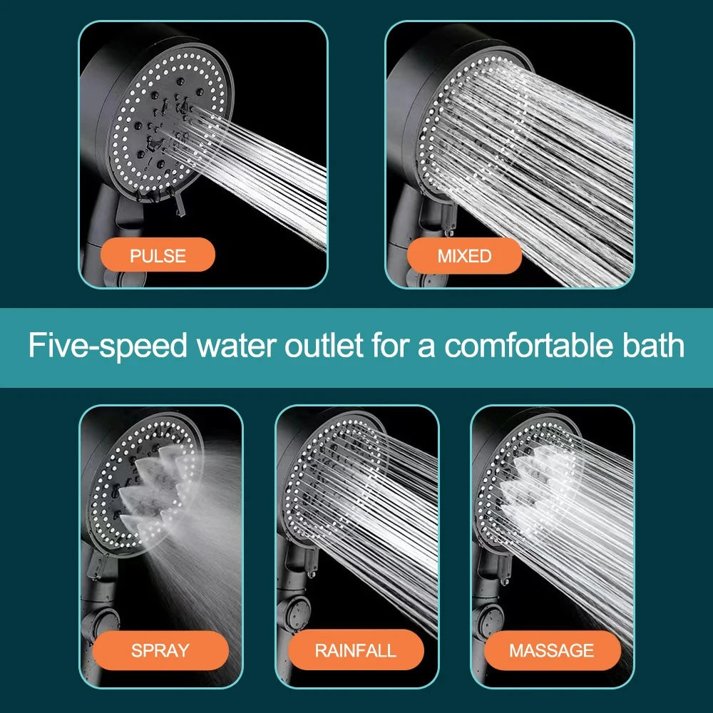 Adjustable High Pressure Shower Head 5 Modes